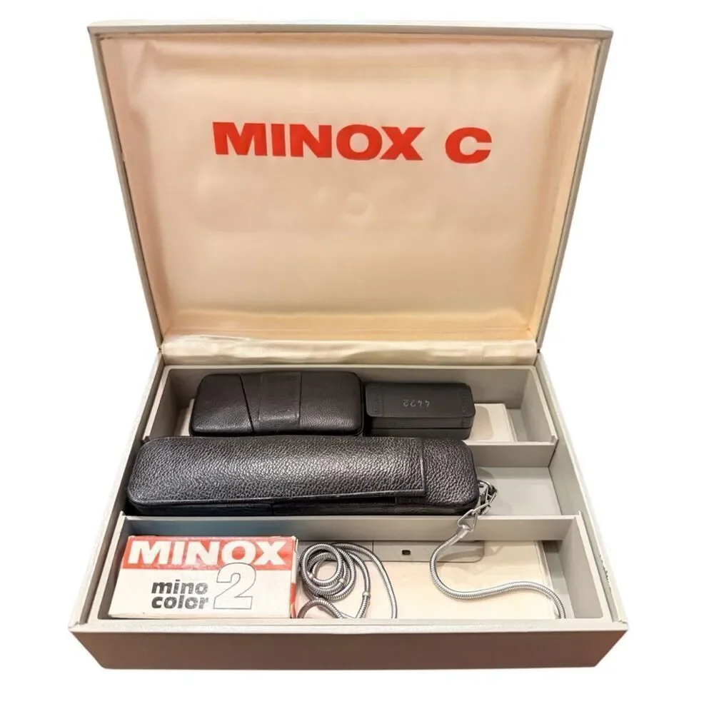 Minox C Subminiature Spy Camera Never Used Original Box & Manuals Germany Vintag